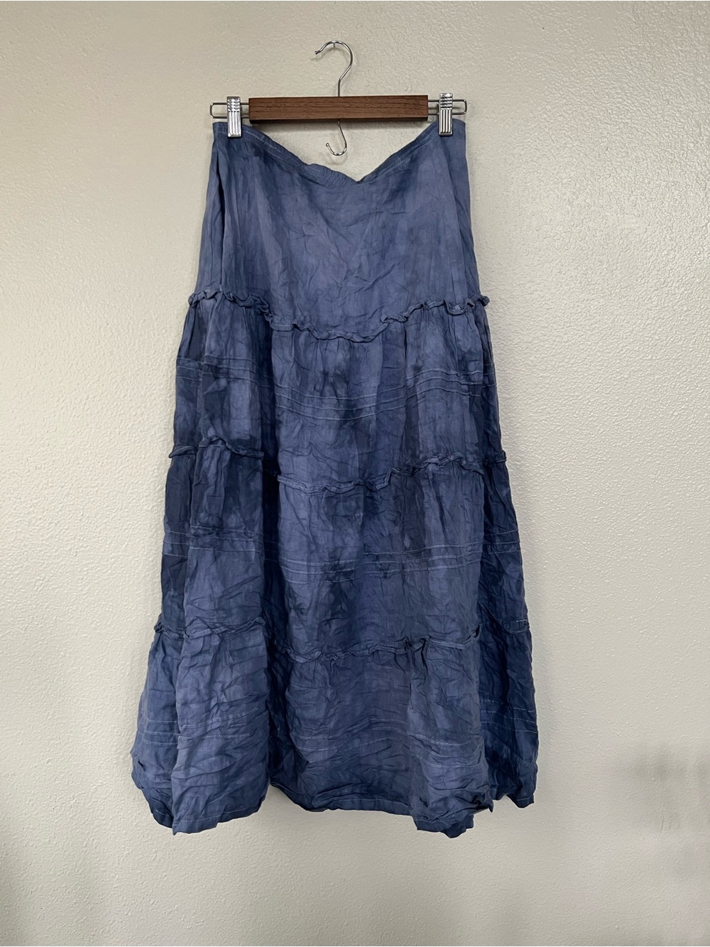 100% Linen B. Hadikusumo Tiered Maxi Boho Fairy Skirt